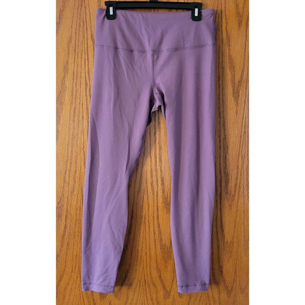 Women's High Waisted Purple Leggings, Size L - 90 Degree by Reflex